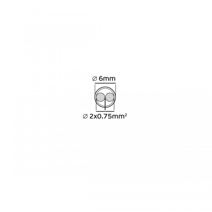 VK/00E030068  - Καλώδιο υφασμάτινο στριφτό, 2Χ0.75mm, τυρκουάζ