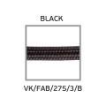 VK/FAB/275/3/B - Καλώδιο υφασμάτινο, στρογγυλό, 2Χ0.75mm, 3m, μαύρο 