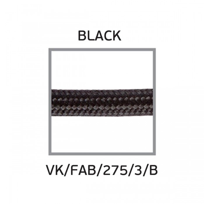 VK/FAB/275/3/B - Καλώδιο υφασμάτινο, στρογγυλό, 2Χ0.75mm, 3m, μαύρο 