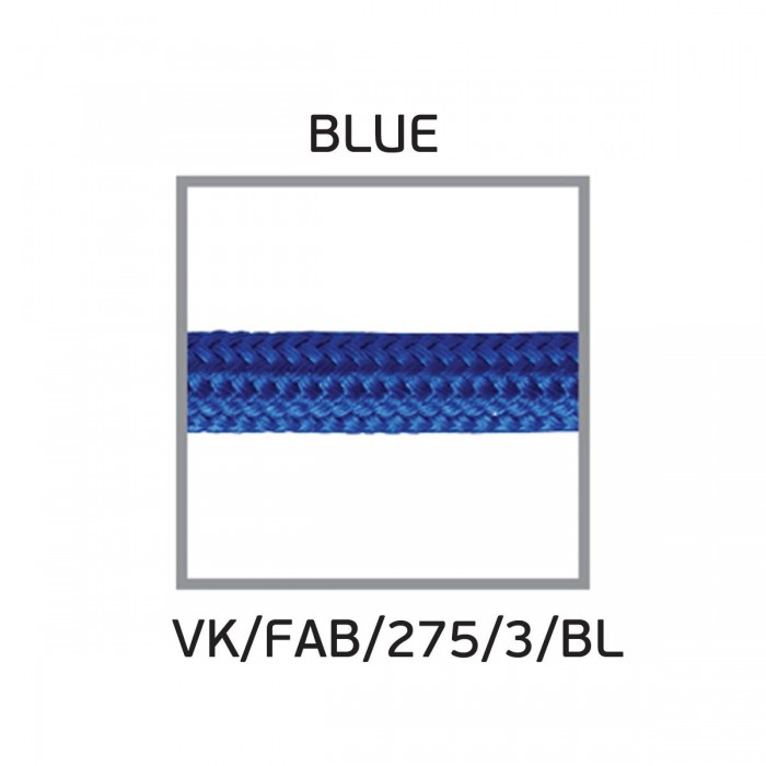 VK/FAB/275/3/BL - Καλώδιο υφασμάτινο, στρογγυλό, 2Χ0.75mm, 3m, μπλε 