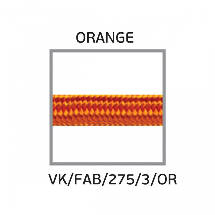 VK/FAB/275/3/OR - Καλώδιο υφασμάτινο, στρογγυλό, 2Χ0.75mm, 3m, πορτοκαλί 