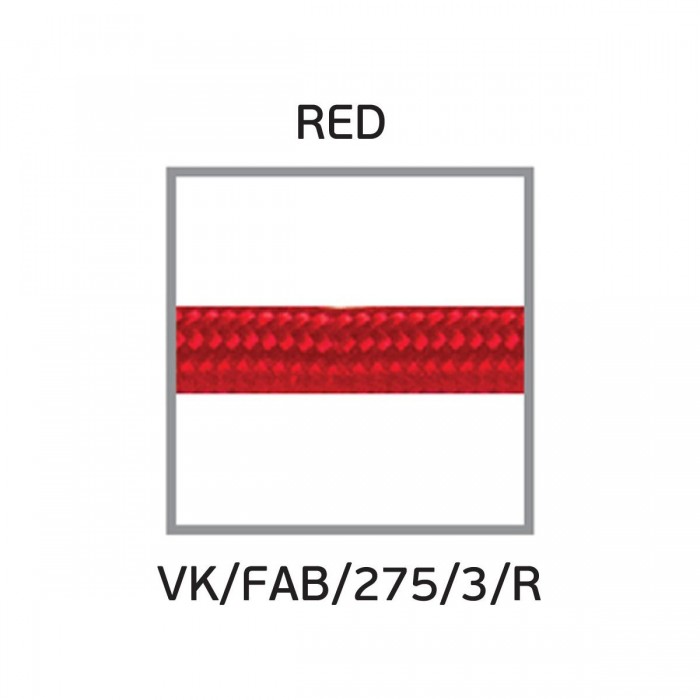 VK/FAB/275/3/R - Καλώδιο υφασμάτινο, στρογγυλό, 2Χ0.75mm, 3m, κόκκινο 