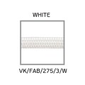 VK/FAB/275/3/W - Καλώδιο υφασμάτινο, στρογγυλό, 2Χ0.75mm, 3m, λευκό 