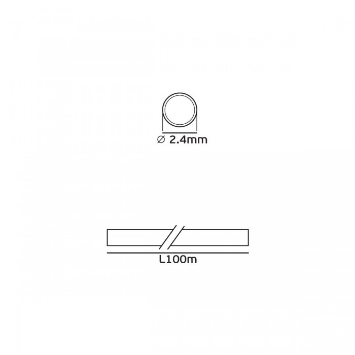 VK/TER/103/2.4/B - Μακαρόνι θερμοσυστελλόμενο, 2.4mm, μαύρο