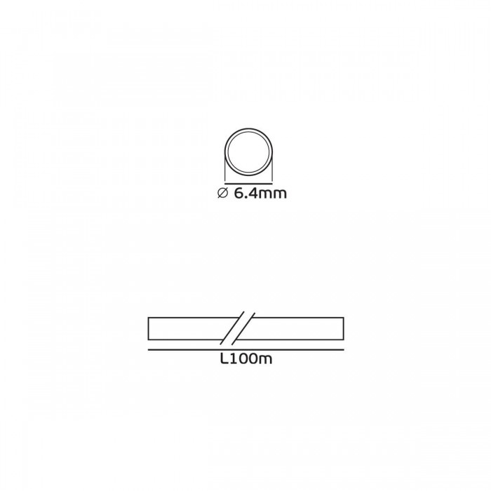 VK/TER/103/6.4/B - Μακαρόνι θερμοσυστελλόμενο, 6.4mm, μαύρο