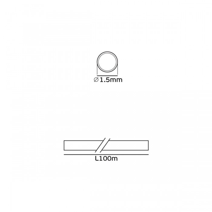 VK/21F1/1.50/B - Μακαρόνι σιλικόνης άφλεκτο, 1.5mm, μαύρο