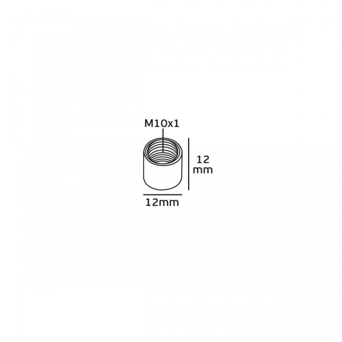 VK/M01 - Μούφα μαστού, 12/12mm, M10X1