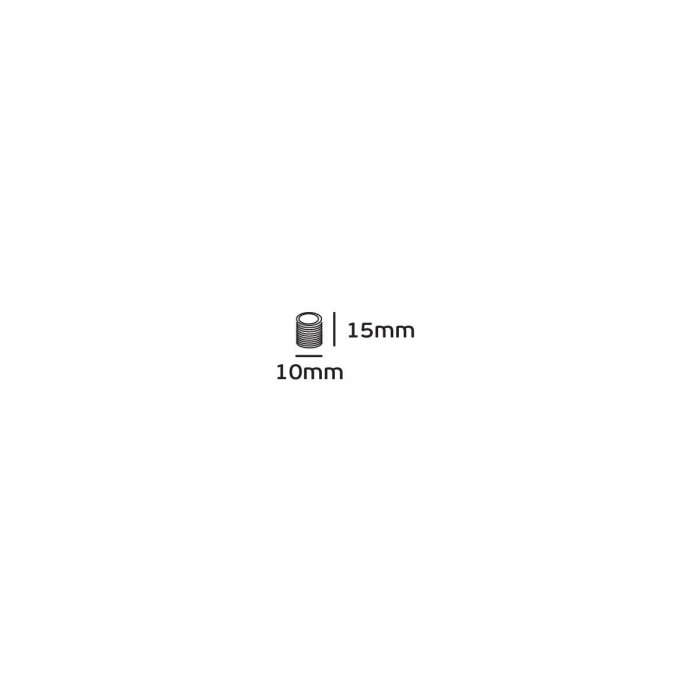 VK/1.5CM - Ατσάλινος μαστός με βόλτες, Μ10X1, 1.5cm