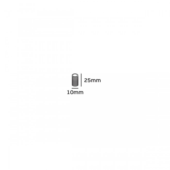 VK/2.5CM - Ατσάλινος μαστός με βόλτες, Μ10X1, 2.5cm