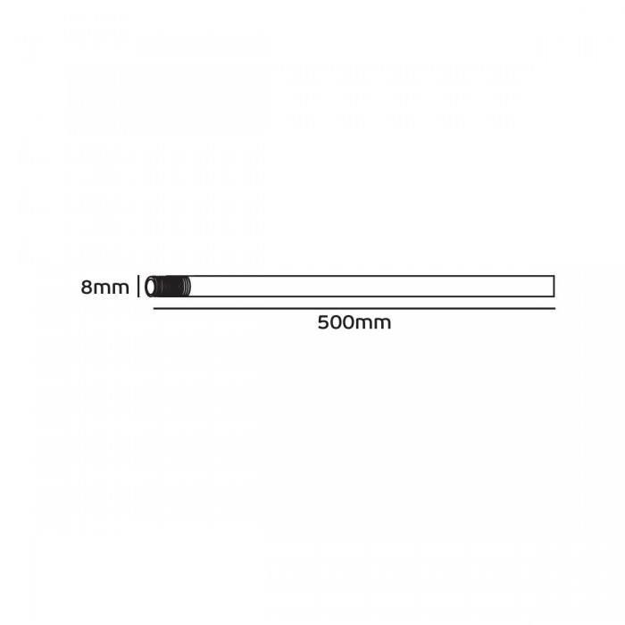VK/S1G/500 - Σωλήνας λείος, με βόλτες, 50cm