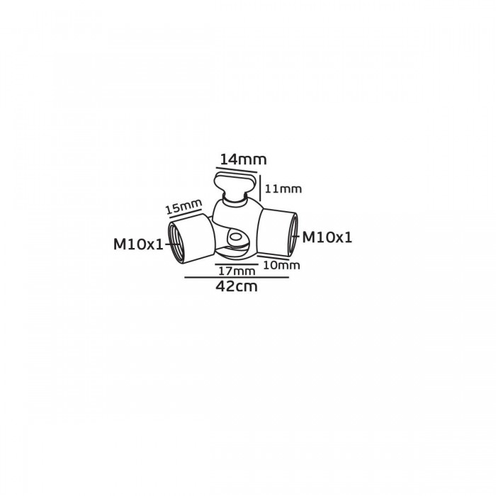 VK/SN4/A/NB - Κλειδί σπαστό, M10X1F/M10X1F, φυσικό μπρονζέ