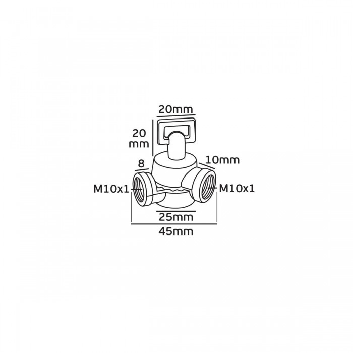 VK/SN29/NB - Κλειδί σπαστό, M10X1F/M10X1F, φυσικό μπρονζέ
