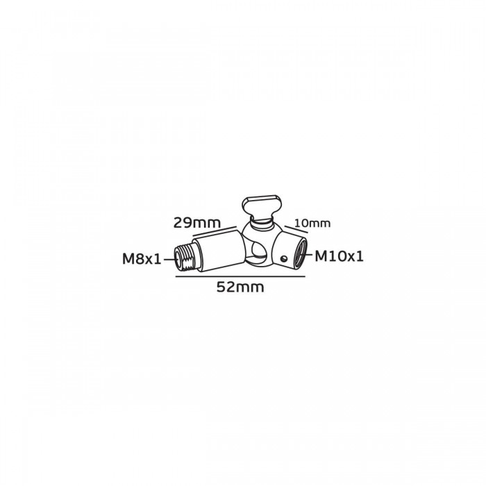 VK/SN20/NB - Κλειδί σπαστό, M10X1F/M8X1M, φυσικό μπρονζέ