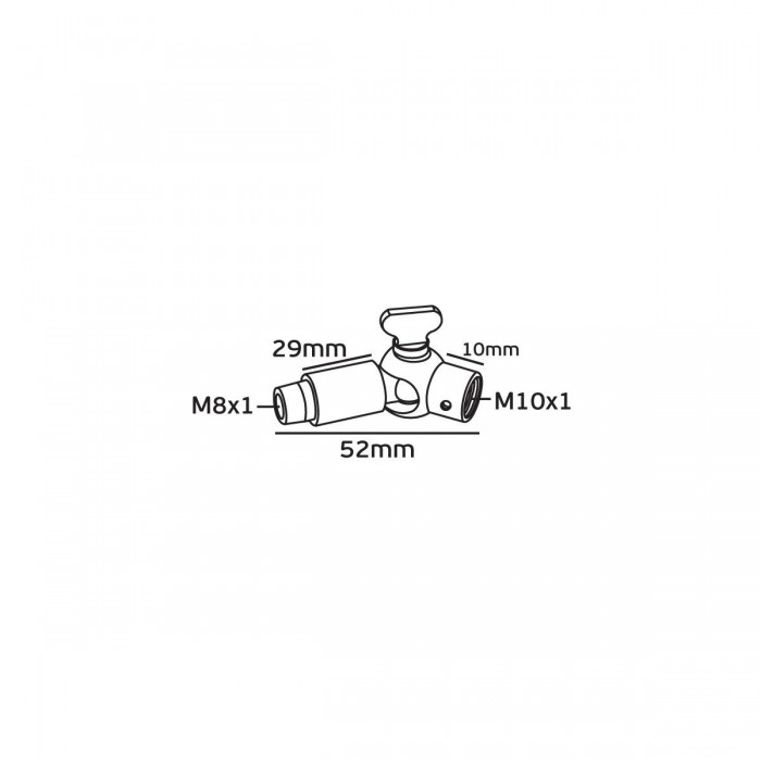 VK/SN21/NB - Κλειδί σπαστό, M10X1F/M8X1F, φυσικό μπρονζέ