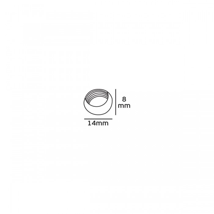 VK/F5/NB - Διακοσμητικό τελείωμα, Μ10Χ1, ø1.4cm