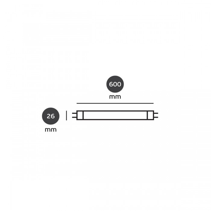 VK/05056/60/P - Λάμπα Led, PINK, G13/T8, 10W, 680lm, 200°, CRI>80, ø2.6x60cm