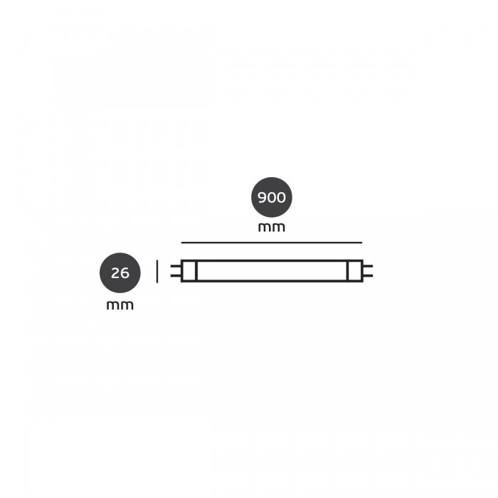 VK/05114/90/P - Λάμπα Led, PINK, G13/T8, 12W, 810lm, 200°, CRI>80, ø2.6x90cm