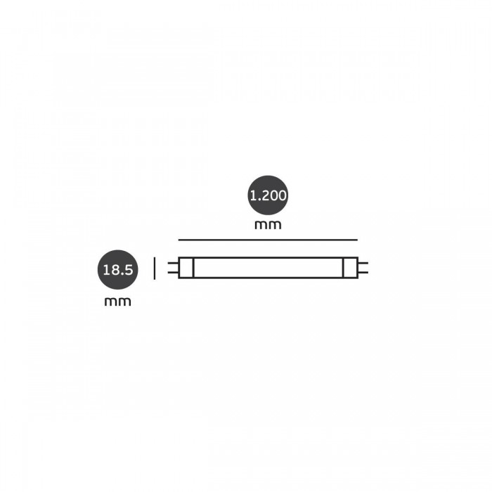 VK/05144/120/C/GL - Λάμπα Led, G5/T5, 16W, 4000K, 1800lm, 220°, CRI>80, ø18.5x120cm