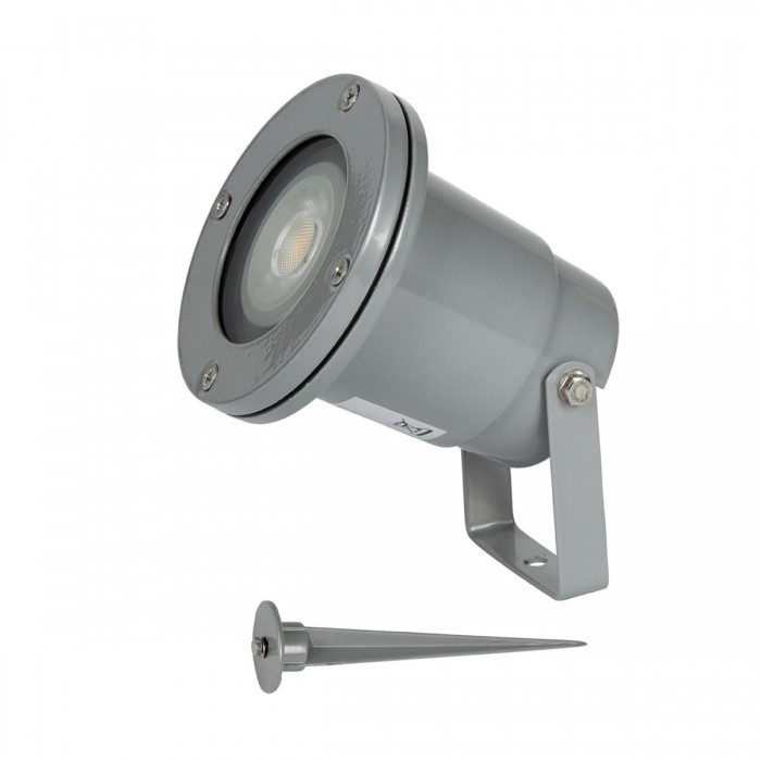 VK/01041/G - Σπότ κήπου μπηχτό με καρφί, 12V, GU5.3, MAX 35W, IP65, γκρι + γείωση VK/01041/G - Σπότ κήπου μπηχτό με καρφί, 12V, GU5.3, MAX 35W, IP65, γκρι + γείωση