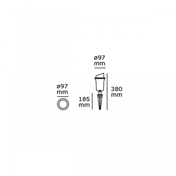 VK/01040S/B - Σπότ κήπου μπηχτό με καρφί, GU10, MAX 35W, IP65, με κάλυμα, μαύρο + γείωση VK/01040S/B - Σπότ κήπου μπηχτό με καρφί, GU10, MAX 35W, IP65, με κάλυμα, μαύρο + γείωση