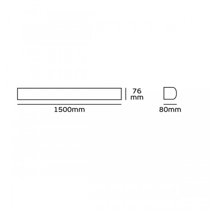 WT120C G2 LED80S - Γραμμικό φωτιστικό, 61W, 4000K, 8000lm