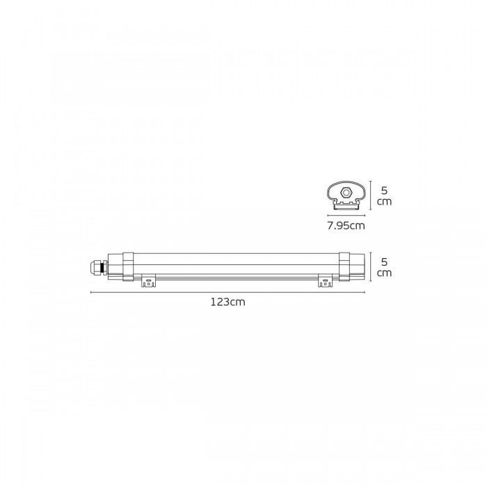 VK/02238/C - Αδιάβροχο γραμμικό φωτιστικό LED, 175-265V, 36W, 4300lm, 4000K, 220°, CRI>80, IP65, 123x7.95x5cm, λευκό VK/02238/C - Αδιάβροχο γραμμικό φωτιστικό LED, 175-265V, 36W, 4300lm, 4000K, 220°, CRI>80, IP65, 123x7.95x5cm, λευκό