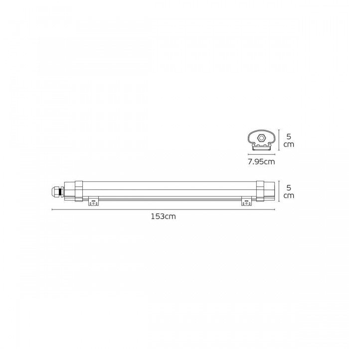 VK/02239/C - Αδιάβροχο γραμμικό φωτιστικό LED, 175-265V, 45W, 5500lm, 4000K, 220°, CRI>80, IP65, 153x7.95x5cm, λευκό VK/02239/C - Αδιάβροχο γραμμικό φωτιστικό LED, 175-265V, 45W, 5500lm, 4000K, 220°, CRI>80, IP65, 153x7.95x5cm, λευκό