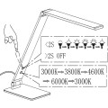 VK/04161/B - Φωτιστικό γραφείου LED, 100-230V, 10W, 3000-6000K, 350lm, CRI>70, IP20, 34x36cm, ντιμαριζόμενο, μαύρο