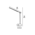 VK/04238/B/WCD - Φωτιστικό γραφείου LED, 220-240V, 7W, 3000-6000K, 650lm, CRI>80, IP20, 42x38cm, ντιμαριζόμενο, μαύρο