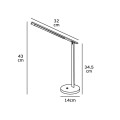 VK/04239/W/C - Φωτιστικό γραφείου LED, 220-240V, 7W, 4000K, 600lm, CRI>80, IP20, 32x43cm, ντιμαριζόμενο, λευκό