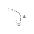 VK/04240/B/D - Φωτιστικό γραφείου LED, 220-240V, 4W, 5000K, 350lm, CRI>80, IP20, ø13x57cm, ντιμαριζόμενο, μαύρο