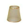 VK/D11/V/A - Υφασμάτινο καπέλο, μίνι, 70x110x110mm, με έλασμα, μελί, E14, MAX 35W