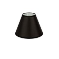 VK/E27/E14/D18/B - Υφασμάτινο καπέλο, 80x180x140mm, στρογγυλό, μαύρο, E14/E27, MAX 35/42W