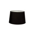 VK/E27/E14/RD25/B - Υφασμάτινο καπέλο, 200x250x185mm, στρογγυλό, μαύρο, E14/E27, MAX 35/42W