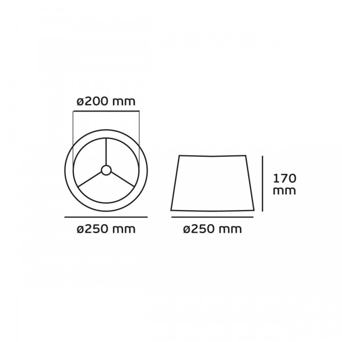 VK/E27/E14/RD25/B - Υφασμάτινο καπέλο, 200x250x170mm, στρογγυλό, μαύρο, E14/E27, MAX 35/42W VK/E27/E14/RD25/B - Υφασμάτινο καπέλο, 200x250x170mm, στρογγυλό, μαύρο, E14/E27, MAX 35/42W