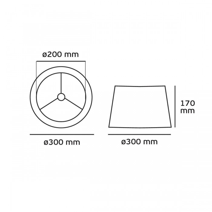 VK/E27/E14/RD30/W - Υφασμάτινο καπέλο, 200x300x170mm, στρογγυλό, λευκό, E14/E27, MAX 35/42W VK/E27/E14/RD30/W - Υφασμάτινο καπέλο, 200x300x170mm, στρογγυλό, λευκό, E14/E27, MAX 35/42W