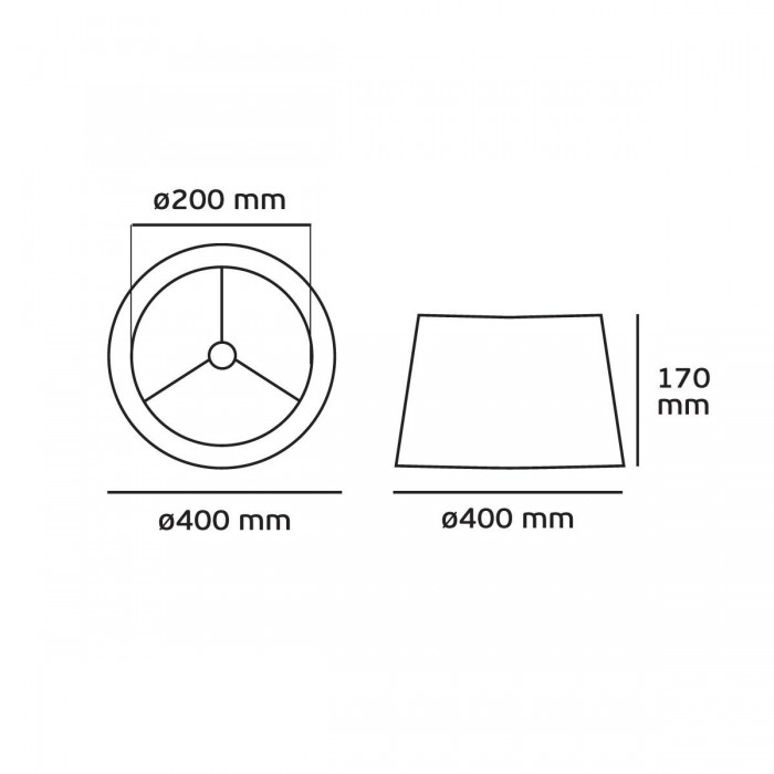 VK/E27/E14/RD40/W - Υφασμάτινο καπέλο, 200x400x170mm, στρογγυλό, λευκό, E14/E27, MAX 35/42W VK/E27/E14/RD40/W - Υφασμάτινο καπέλο, 200x400x170mm, στρογγυλό, λευκό, E14/E27, MAX 35/42W