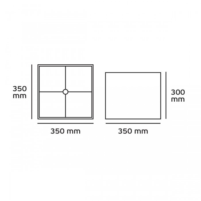 VK/E27/E14/S35/W - Υφασμάτινο καπέλο, 350x350x300mm, τετράγωνο, λευκό, E14/E27, MAX 35/42W VK/E27/E14/S35/W - Υφασμάτινο καπέλο, 350x350x300mm, τετράγωνο, λευκό, E14/E27, MAX 35/42W
