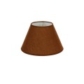 VK/E27/E14/D20/BR - Υφασμάτινο καπέλο, 100x200x135mm, στρογγυλό, καφέ, E14/E27, MAX 35/42W