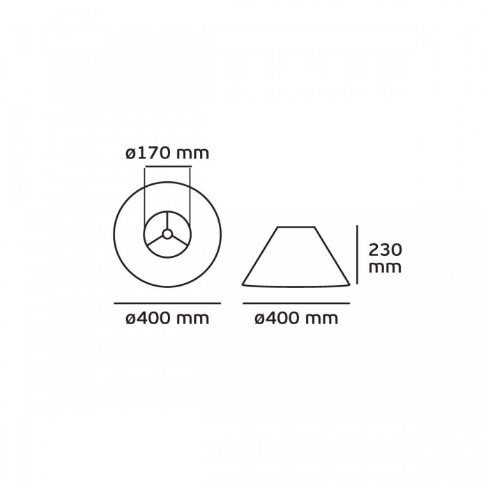 VK/E27/E14/D40/BL - Υφασμάτινο καπέλο, 170x400x230mm, στρογγυλό, μπλε, E14/E27, MAX 35/42W VK/E27/E14/D40/BL - Υφασμάτινο καπέλο, 170x400x230mm, στρογγυλό, μπλε, E14/E27, MAX 35/42W
