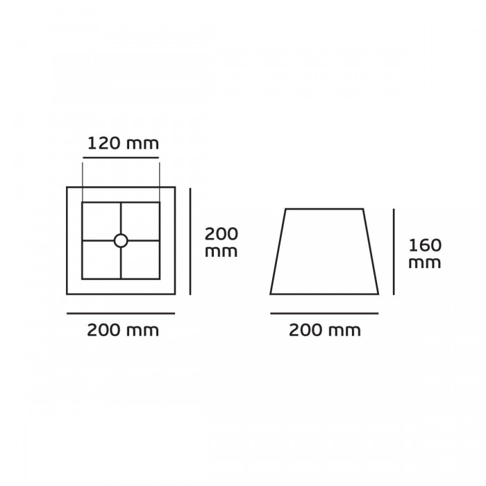 VK/E27/E14/SM20/W - Υφασμάτινο καπέλο, 120x200x160mm, τραπέζιο, λευκό, E14/E27, MAX 35/42W VK/E27/E14/SM20/W - Υφασμάτινο καπέλο, 120x200x160mm, τραπέζιο, λευκό, E14/E27, MAX 35/42W