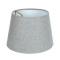 VK/E27/E14/LIN33/G - Υφασμάτινο καπέλο, 230x330x345mm, στρογγυλό, γκρι λινάτσα, E14/E27, MAX 35/42W