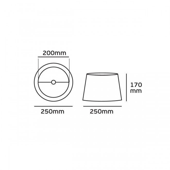 VK/E27/E14/LIN25/BR - Υφασμάτινο καπέλο, 200x250x170mm, στρογγυλό, καφέ λινάτσα, E14/E27, MAX 35/42W VK/E27/E14/LIN25/BR - Υφασμάτινο καπέλο, 200x250x170mm, στρογγυλό, καφέ λινάτσα, E14/E27, MAX 35/42W