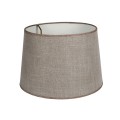 VK/E27/E14/LIN30/BR - Υφασμάτινο καπέλο, 250x300x200mm, στρογγυλό, καφέ λινάτσα, E14/E27, MAX 35/42W