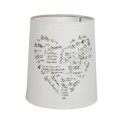 VK/E27/E14/R15/HEART - Υφασμάτινο καπέλο, 130x150x170mm, στρογγυλό, σχέδιο HEART, E14/E27, MAX 35/42W