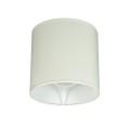 VK/E27/E14/RD2525/W - Υφασμάτινο καπέλο, ø250x240mm, κυλινδρικό, λευκό, E14/E27, MAX 35/42W