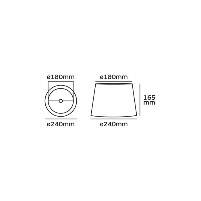 VK/E27/E14/D24/167  - Υφασμάτινο καπέλο, 180x240x165mm, μπλε, E14/E27, MAX 35/42W