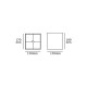 VK/E27/E14/S17/167  - Υφασμάτινο καπέλο, 170x170x180mm, μπλε, E14/E27, MAX 35/42W