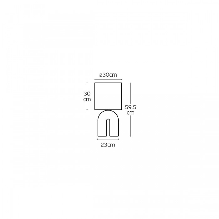 VK/03357/BG - Μπεζ. E27. Max. 20W (LED). 220-240V. -20°C → 40°C. Ρητίνη + λινό ύφασμα. IP20