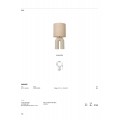 VK/03357/BG - Μπεζ. E27. Max. 20W (LED). 220-240V. -20°C → 40°C. Ρητίνη + λινό ύφασμα. IP20